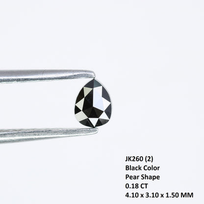 0.18 CT Black Pear Cut Loose Salt and Pepper Diamond - Ideal for Engagement Rings, Necklaces, Earrings, and Custom Jewelry - JayKrishna Diamond