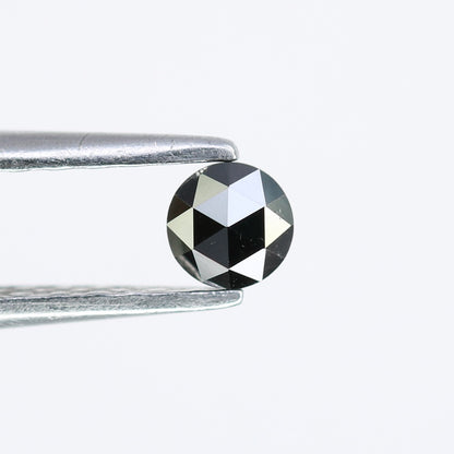 0.19 CT Round Rose Cut Black Diamond – Ideal for Engagement Rings, Necklaces, Earrings & Unique Jewelry Gifts - JayKrishna Diamond