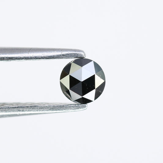 0.19 CT Round Rose Cut Black Diamond – Ideal for Engagement Rings, Necklaces, Earrings & Unique Jewelry Gifts - JayKrishna Diamond