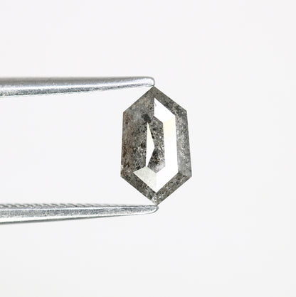 0.73 CT Elongated Hexagon Shape Salt And Pepper Natural Diamond For Engagement Ring - JayKrishna Diamond