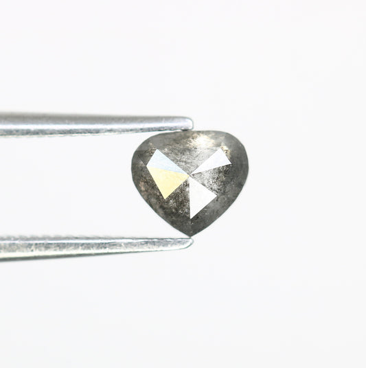 0.57 Carat Heart-Shaped Salt and Pepper Diamond – Enchanting Loose Gem for Celestial Galaxy Rings - JayKrishna Diamond