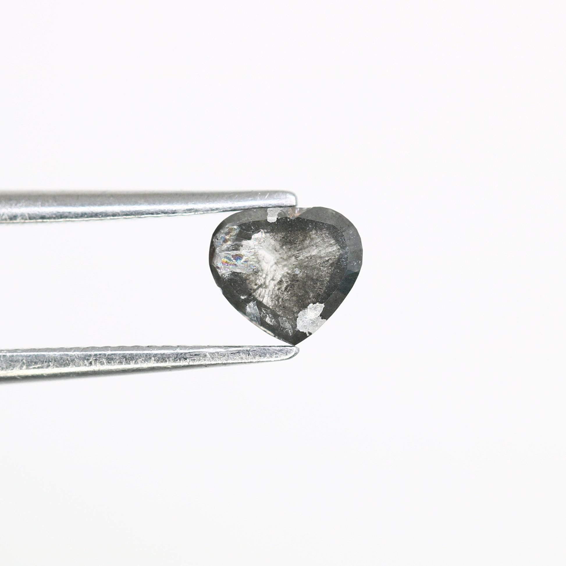 0.57 Carat Heart-Shaped Salt and Pepper Diamond – Enchanting Loose Gem for Celestial Galaxy Rings - JayKrishna Diamond