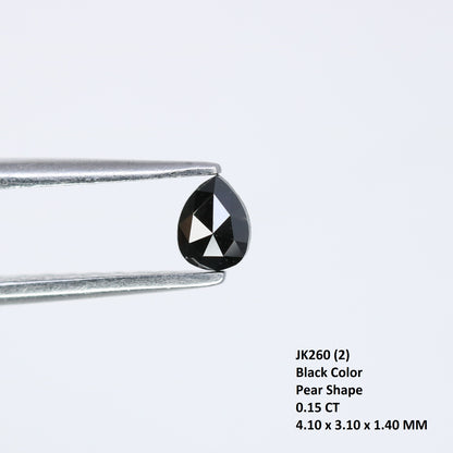 0.15 CT 4.10 x 3.10 MM Pear Cut Black Loose Natural Diamond – Ideal for Engagement Rings and Custom Jewelry - JayKrishna Diamond