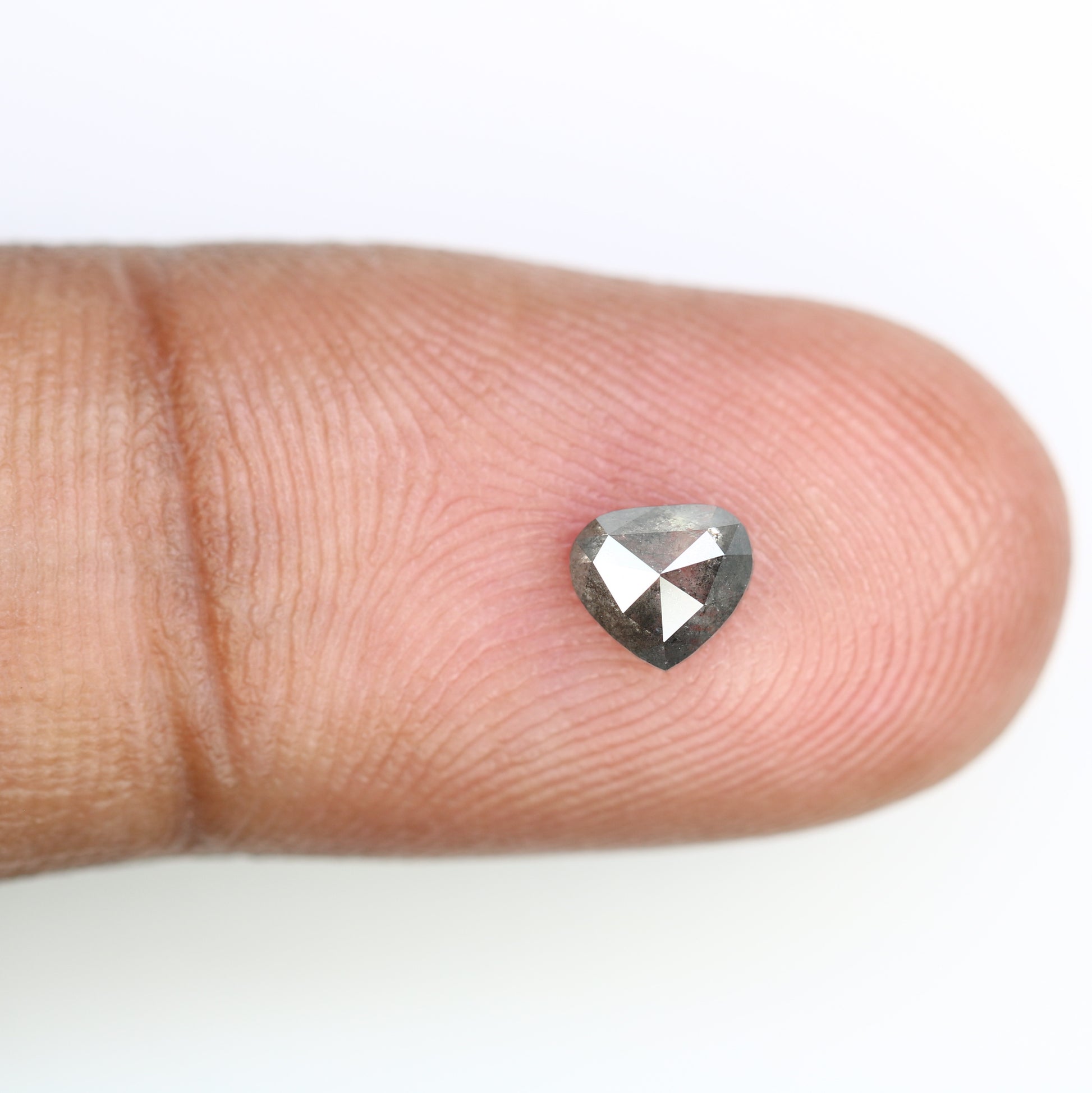 0.57 Carat Heart-Shaped Salt and Pepper Diamond – Enchanting Loose Gem for Celestial Galaxy Rings - JayKrishna Diamond