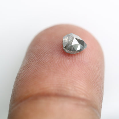 0.57 Carat Heart-Shaped Salt and Pepper Diamond – Enchanting Loose Gem for Celestial Galaxy Rings - JayKrishna Diamond