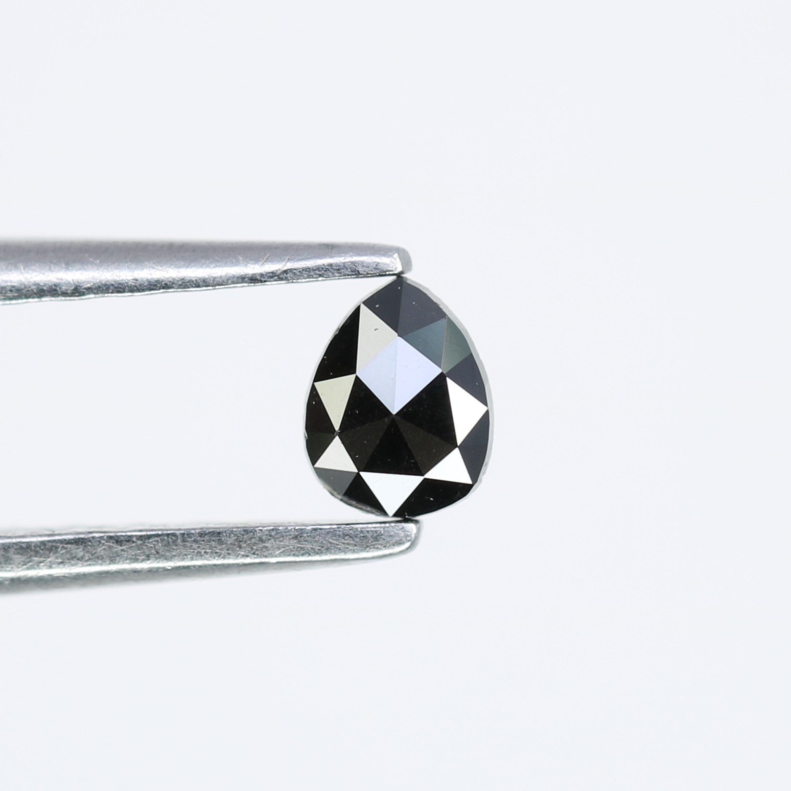 0.14 CT 4.00 x 3.10 MM Loose Pear Shape Black Salt and Pepper Diamond for Engagement Rings, Necklaces and Stylish Bracelets - JayKrishna Diamond
