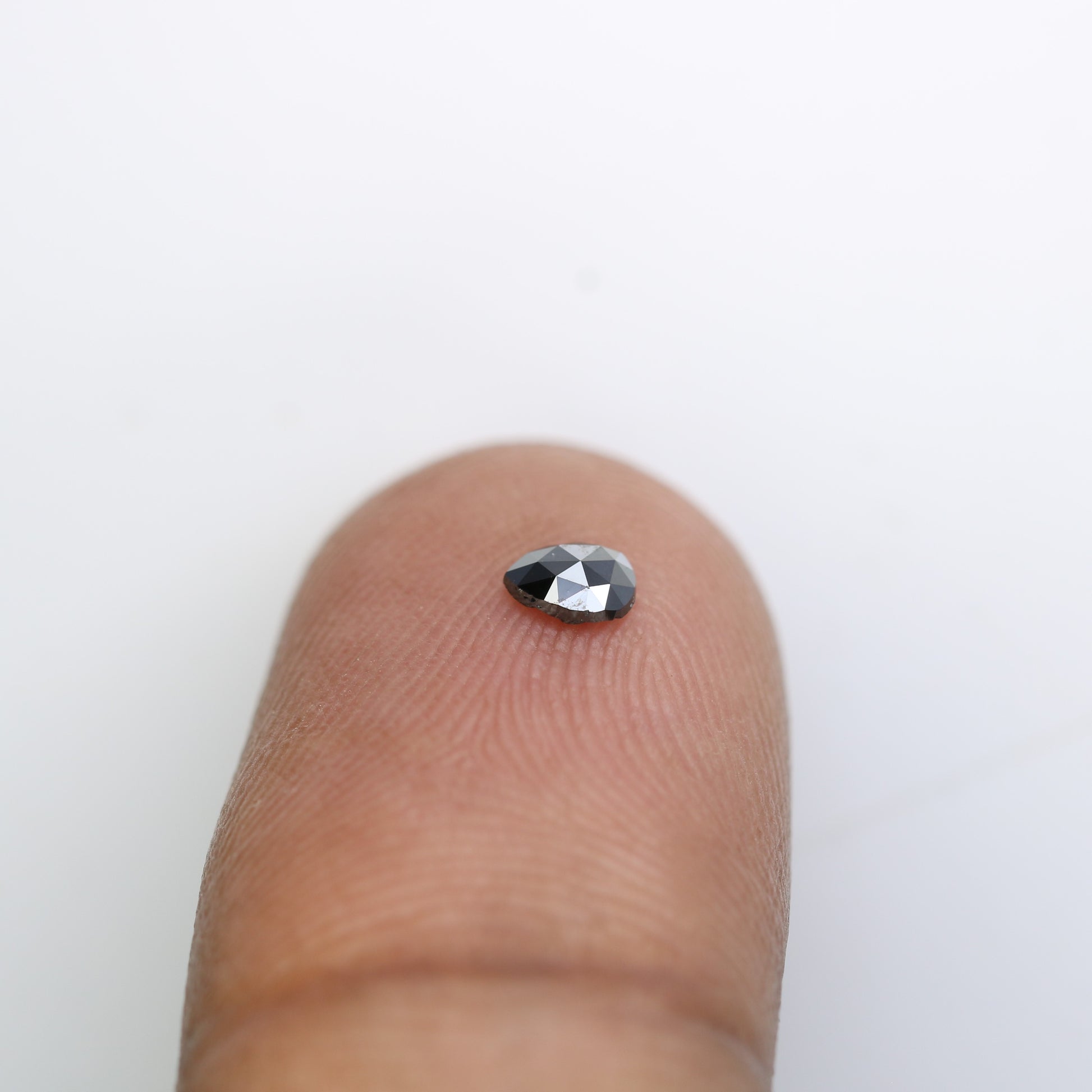 0.14 CT 4.00 x 3.10 MM Loose Pear Shape Black Salt and Pepper Diamond for Engagement Rings, Necklaces and Stylish Bracelets - JayKrishna Diamond