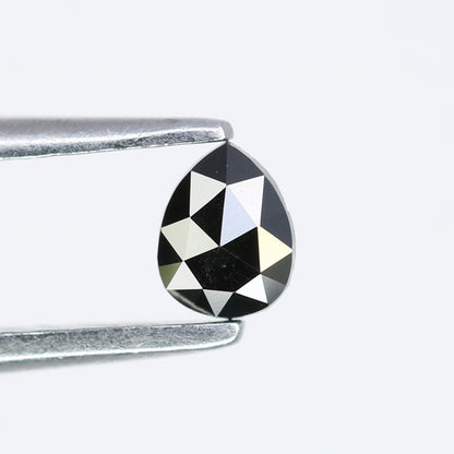 0.14 CT 4.00 x 3.20 MM Loose Pear Shape Black Salt and Pepper Diamond for Engagement Rings, Custom Jewelry and Chic Bracelets - JayKrishna Diamond