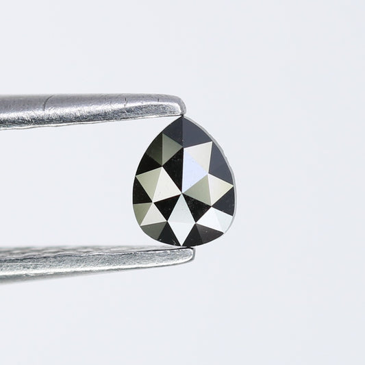 0.12 CT Black Pear Shape Loose Natural Salt and Pepper Diamond for Engagement Rings, Custom Jewelry and Stylish Bracelets - JayKrishna Diamond