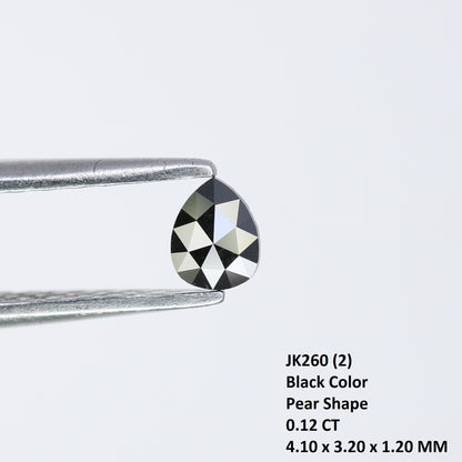0.12 CT Black Pear Shape Loose Natural Salt and Pepper Diamond for Engagement Rings, Custom Jewelry and Stylish Bracelets - JayKrishna Diamond