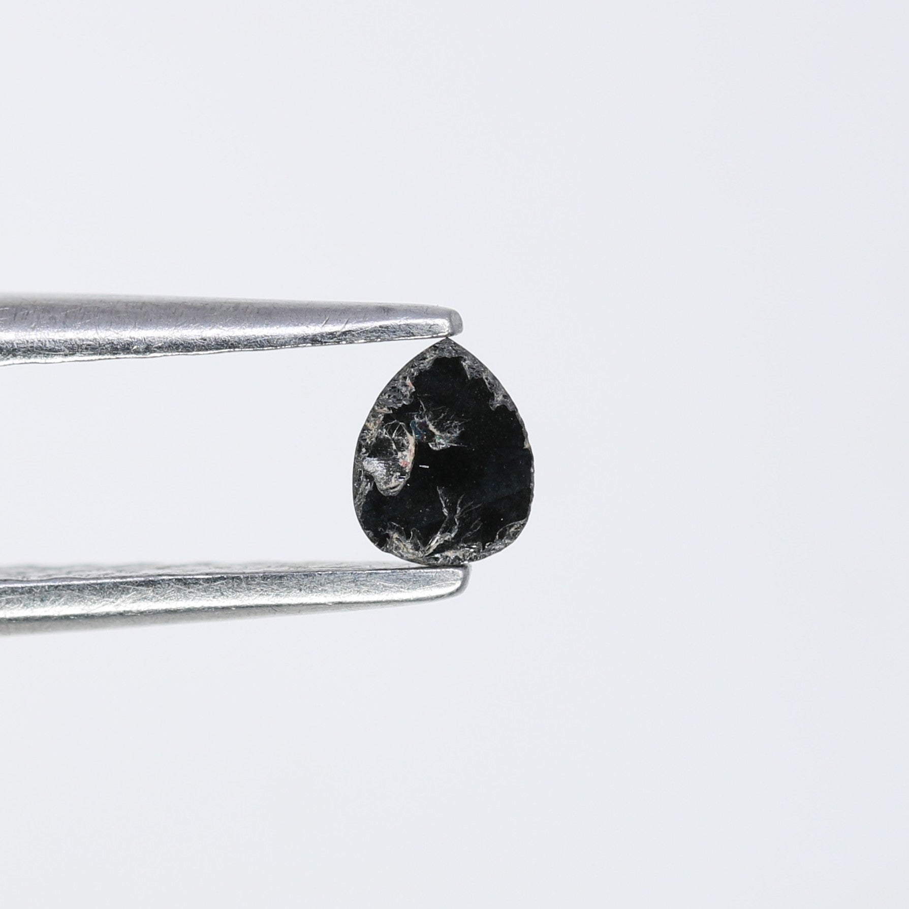 0.12 CT Black Pear Shape Loose Natural Salt and Pepper Diamond for Engagement Rings, Custom Jewelry and Stylish Bracelets - JayKrishna Diamond
