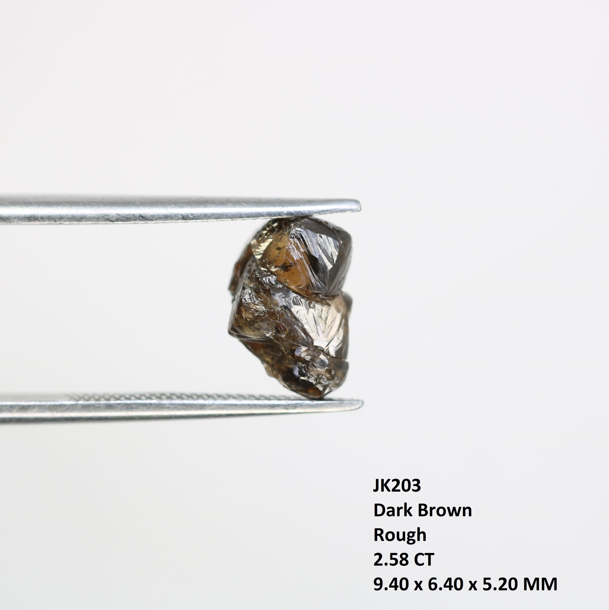 2.58 CT Rough Raw Uncut Dark Brown Diamond For Engagement Ring - JayKrishna Diamond