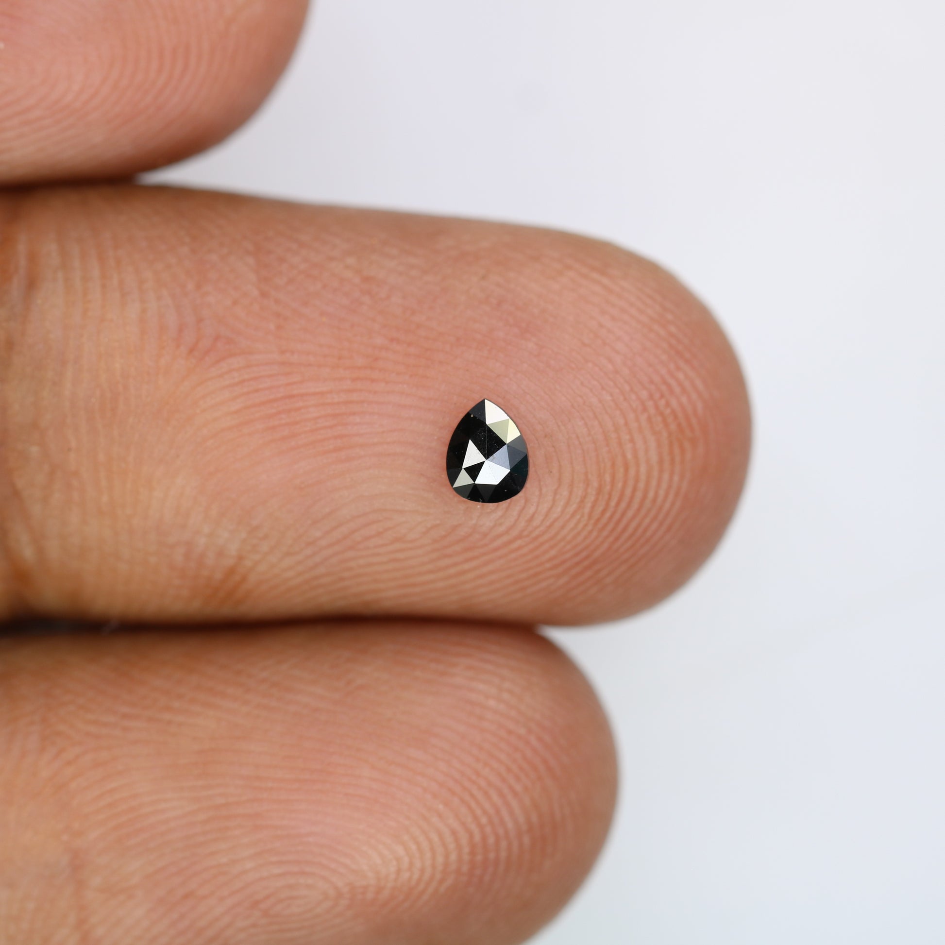 0.12 CT Black Pear Shape Loose Natural Salt and Pepper Diamond for Engagement Rings, Custom Jewelry and Stylish Bracelets - JayKrishna Diamond
