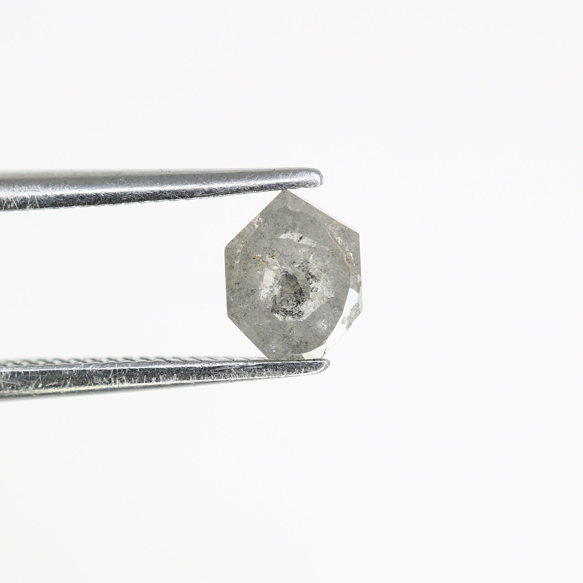 0.65 Carat Natural Salt and Pepper Geometric Shape Diamond (5.60 MM) for Wedding Ring - Unique Gemstone for Custom Bridal Jewelry - JayKrishna Diamond