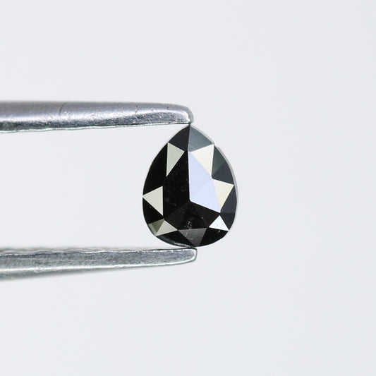 0.14 CT Natural Black Pear Shape Salt and Pepper Diamond for Engagement Rings, Custom Jewelry, and Stylish Bracelets - JayKrishna Diamond