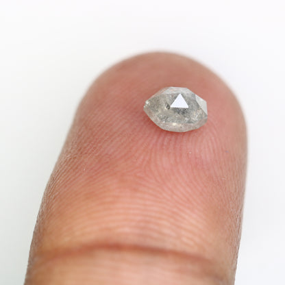 0.65 Carat Natural Salt and Pepper Geometric Shape Diamond (5.60 MM) for Wedding Ring - Unique Gemstone for Custom Bridal Jewelry - JayKrishna Diamond
