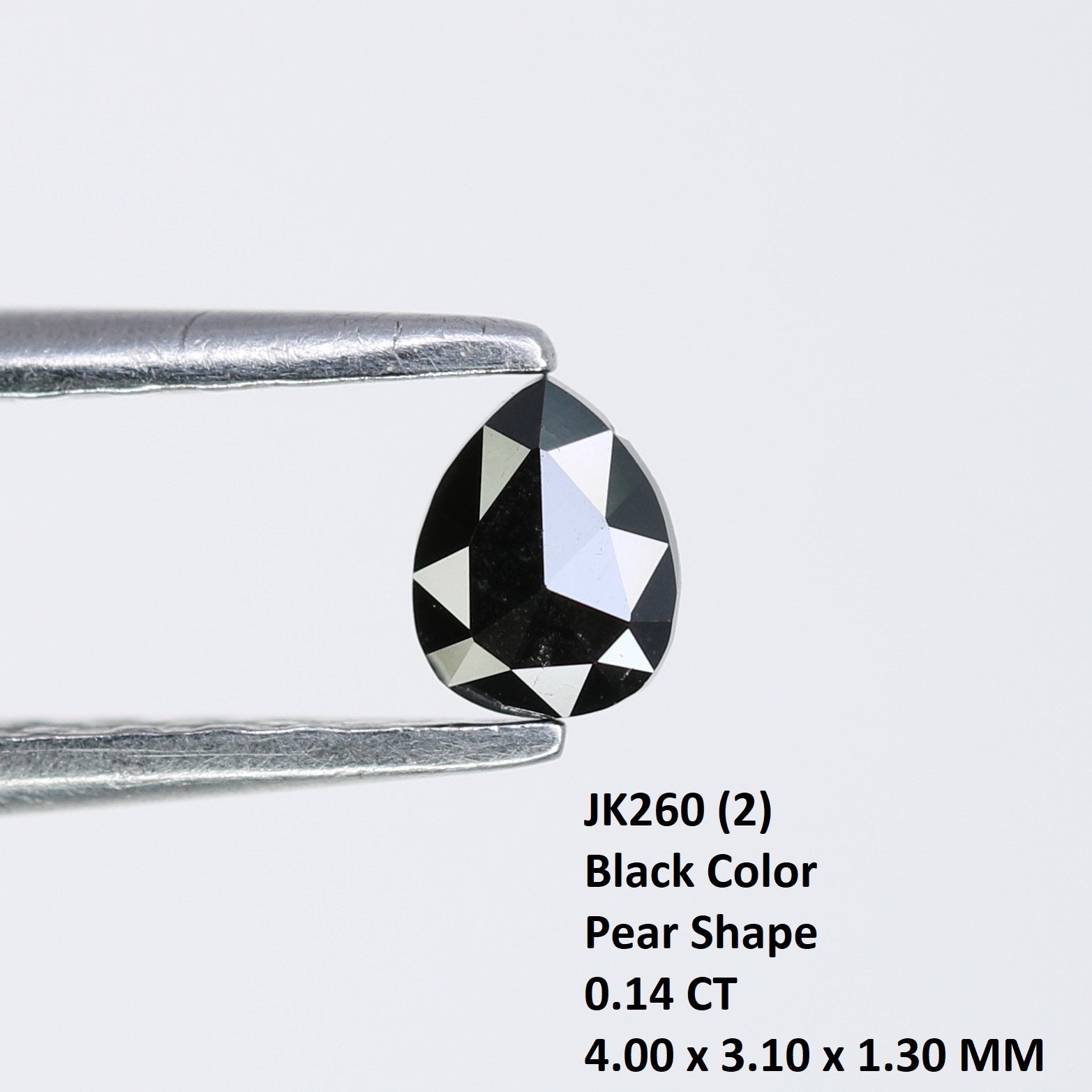 0.14 CT Natural Black Pear Shape Salt and Pepper Diamond for Engagement Rings, Custom Jewelry, and Stylish Bracelets - JayKrishna Diamond