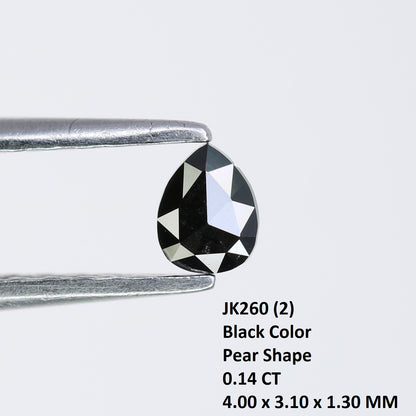 0.14 CT Natural Black Pear Shape Salt and Pepper Diamond for Engagement Rings, Custom Jewelry, and Stylish Bracelets - JayKrishna Diamond