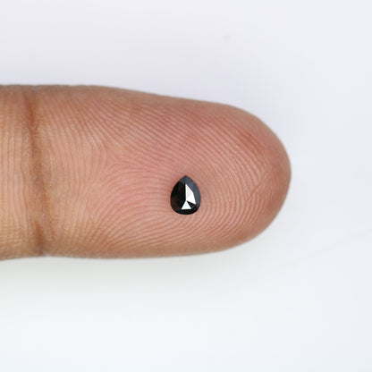0.14 CT Natural Black Pear Shape Salt and Pepper Diamond for Engagement Rings, Custom Jewelry, and Stylish Bracelets - JayKrishna Diamond