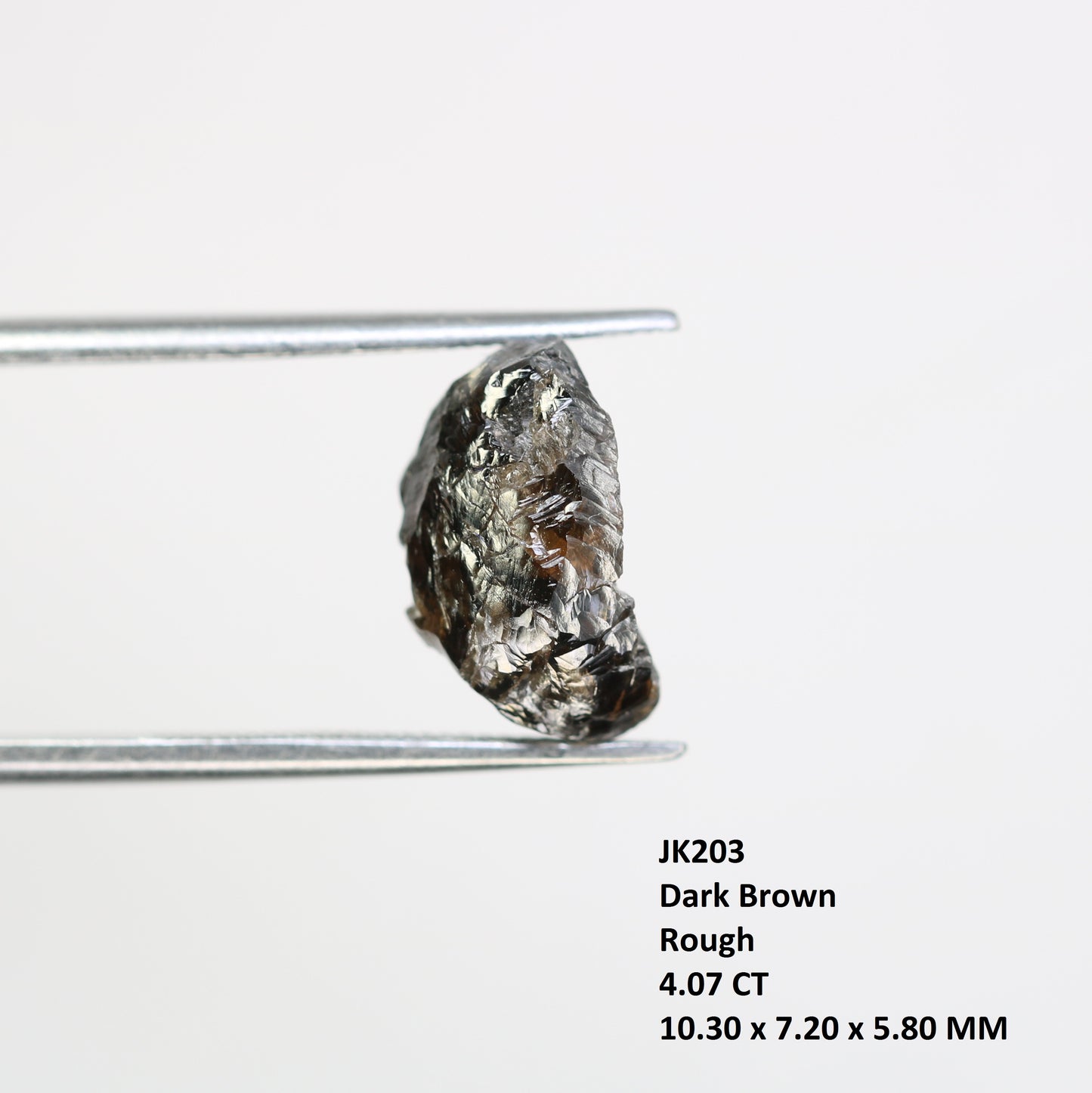 4.07 CT Dark Brown Rough Raw Irregular Cut Diamond For Engagement Ring - JayKrishna Diamond