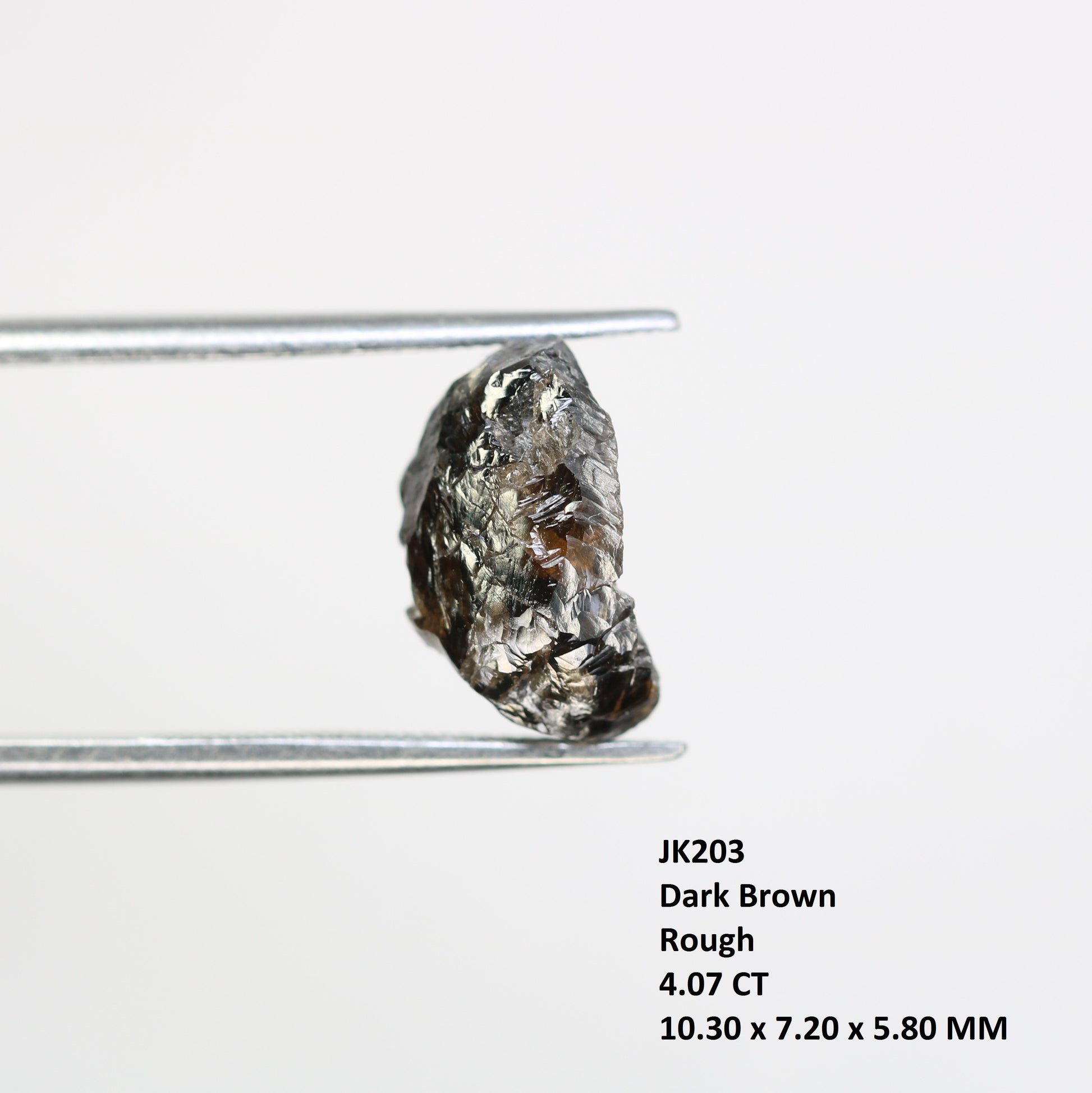 4.07 CT Dark Brown Rough Raw Irregular Cut Diamond For Engagement Ring - JayKrishna Diamond