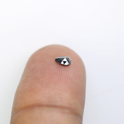 0.14 CT Natural Black Pear Shape Salt and Pepper Diamond for Engagement Rings, Custom Jewelry, and Stylish Bracelets - JayKrishna Diamond