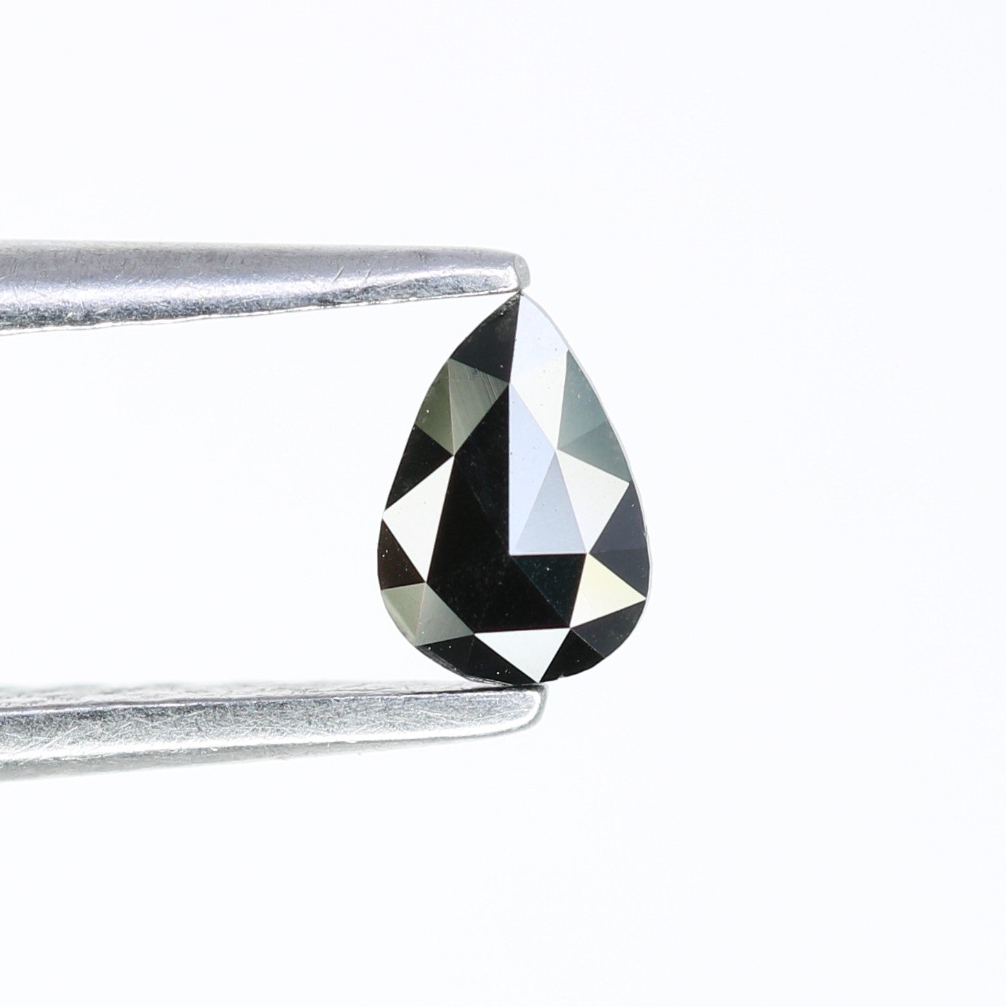 0.17 CT 5.00 MM Loose Natural Black Pear Cut Salt and Pepper Diamond - Perfect for Engagement Rings, Necklaces, Earrings, and Custom Jewelry - JayKrishna Diamond