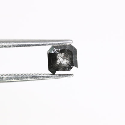 0.68 Carat Asscher Shape Natural Salt and Pepper Diamond (4.80 MM) for Galaxy Ring - Unique Gemstone for Celestial-Inspired Jewelry Designs - JayKrishna Diamond