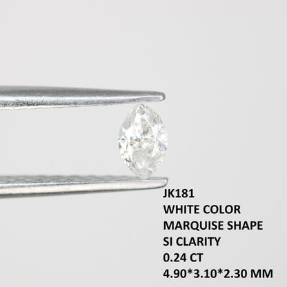 0.24 CT White Marquise Shape Loose Diamond – Perfect for Engagement Rings | Elegant Marquise Diamond Jewelry - JayKrishna Diamond