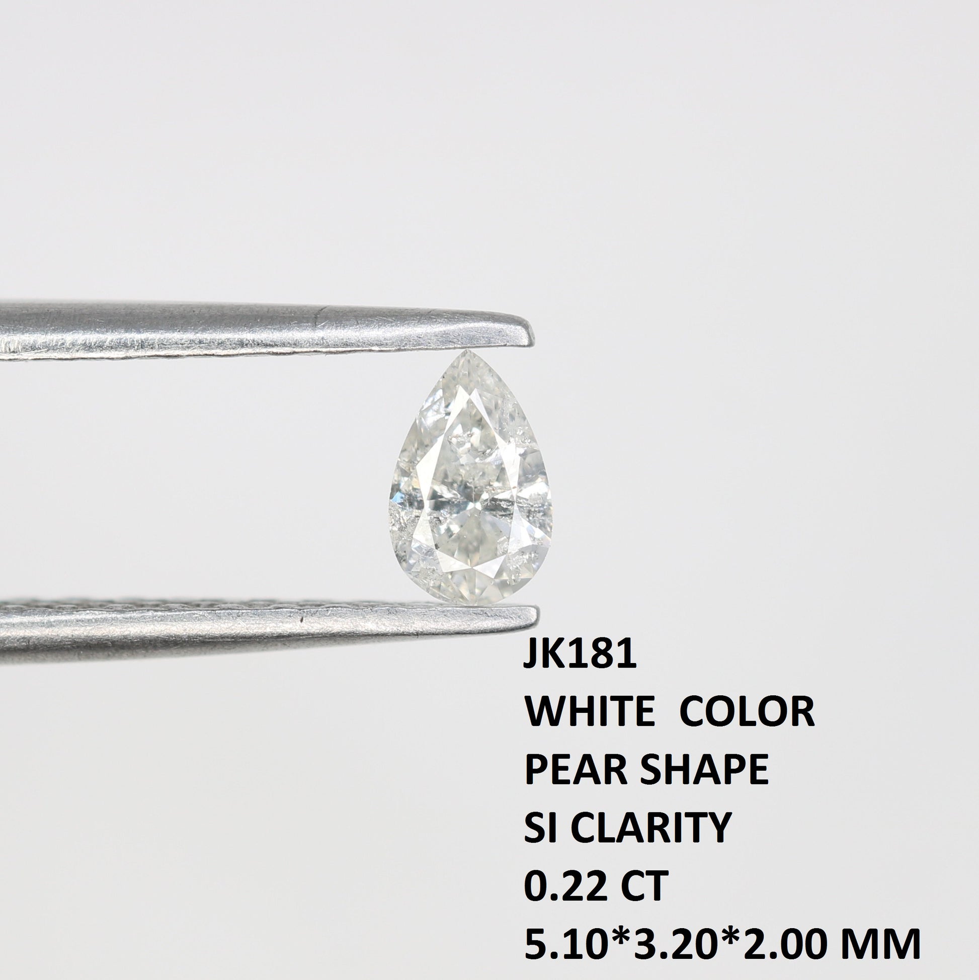 0.22 CT Pear Cut Natural White Loose Diamond – Ideal for Engagement Rings - JayKrishna Diamond