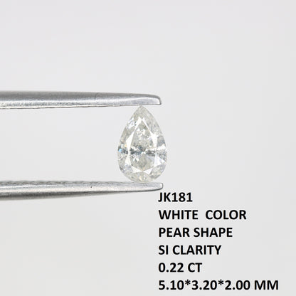 0.22 CT Pear Cut Natural White Loose Diamond – Ideal for Engagement Rings - JayKrishna Diamond