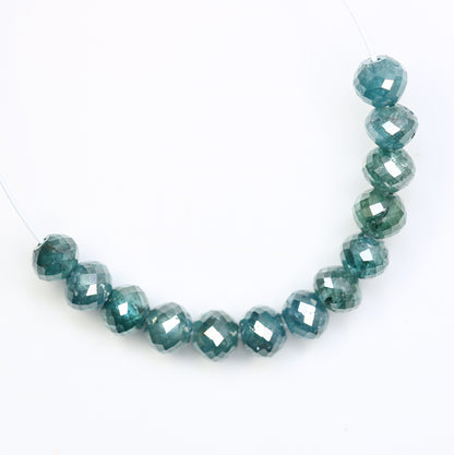3.25 Carat Blue Color Loose Natural Polished Diamond Beads For Diamond Earring - JayKrishna Diamond