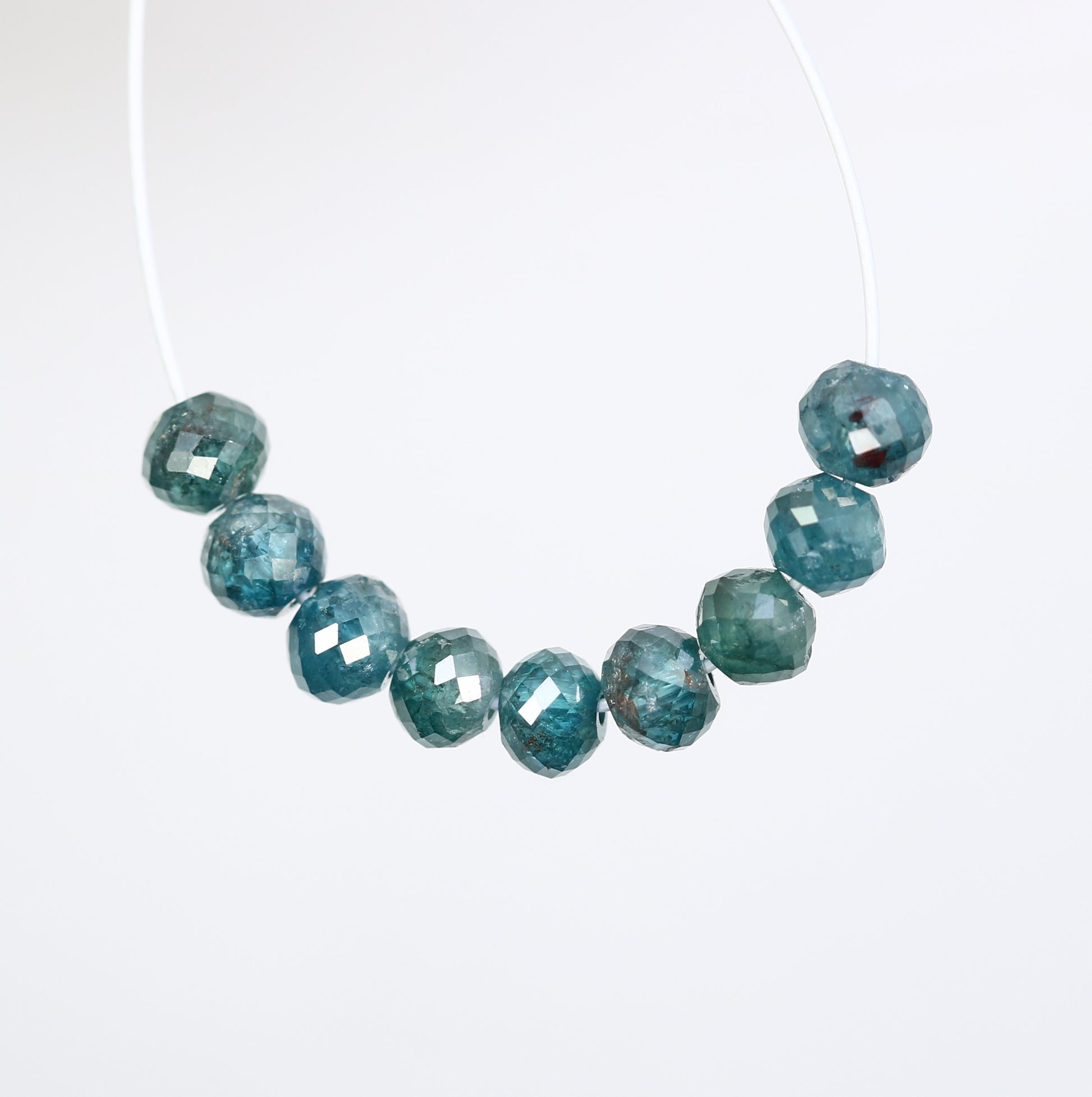 2.25 Carat Blue Color Natural Loose Polished Diamond Beads For Diamond Necklace - JayKrishna Diamond