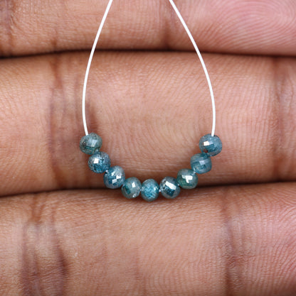 2.25 Carat Blue Color Natural Loose Polished Diamond Beads For Diamond Necklace - JayKrishna Diamond