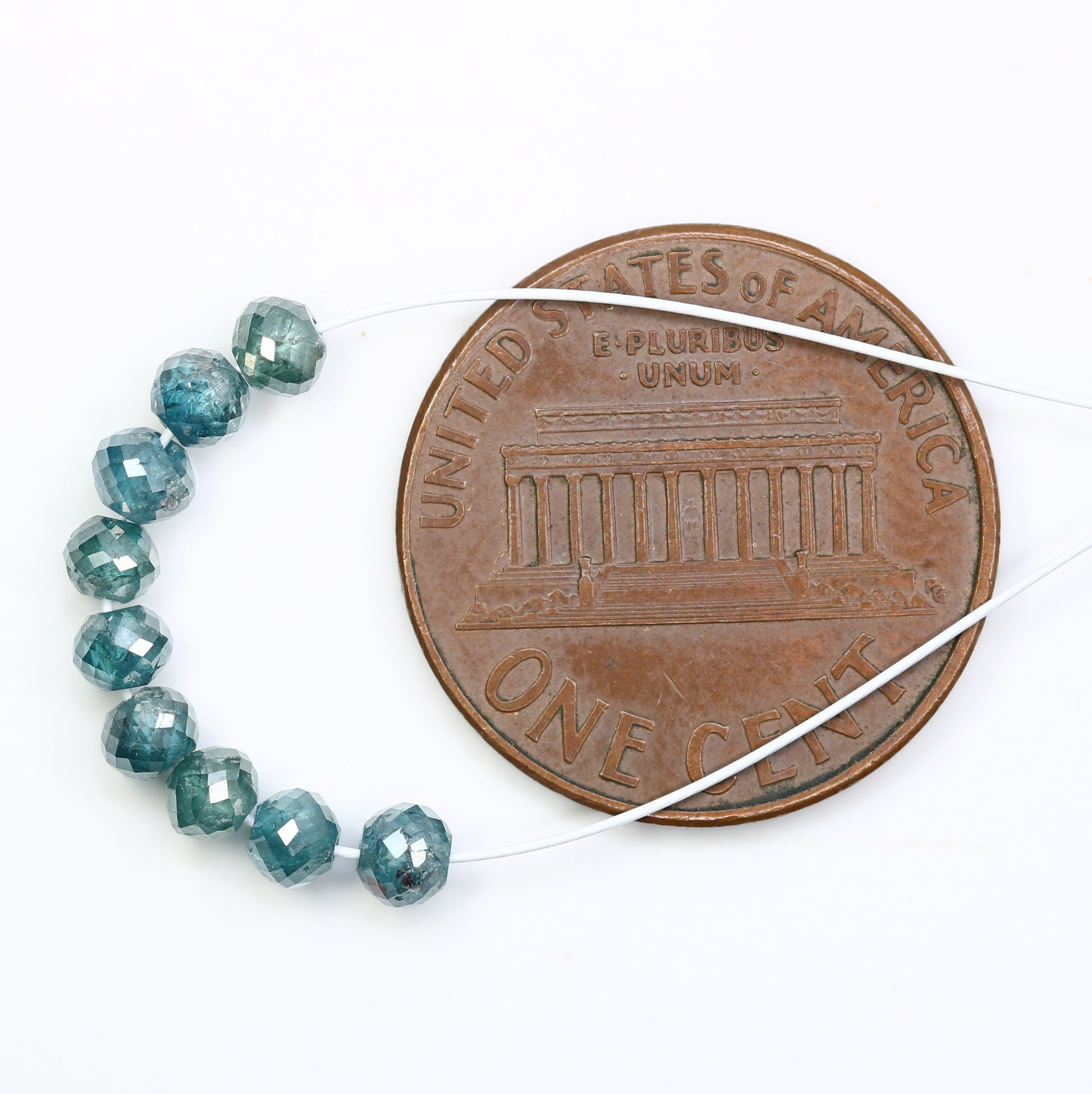 2.25 Carat Blue Color Natural Loose Polished Diamond Beads For Diamond Necklace - JayKrishna Diamond
