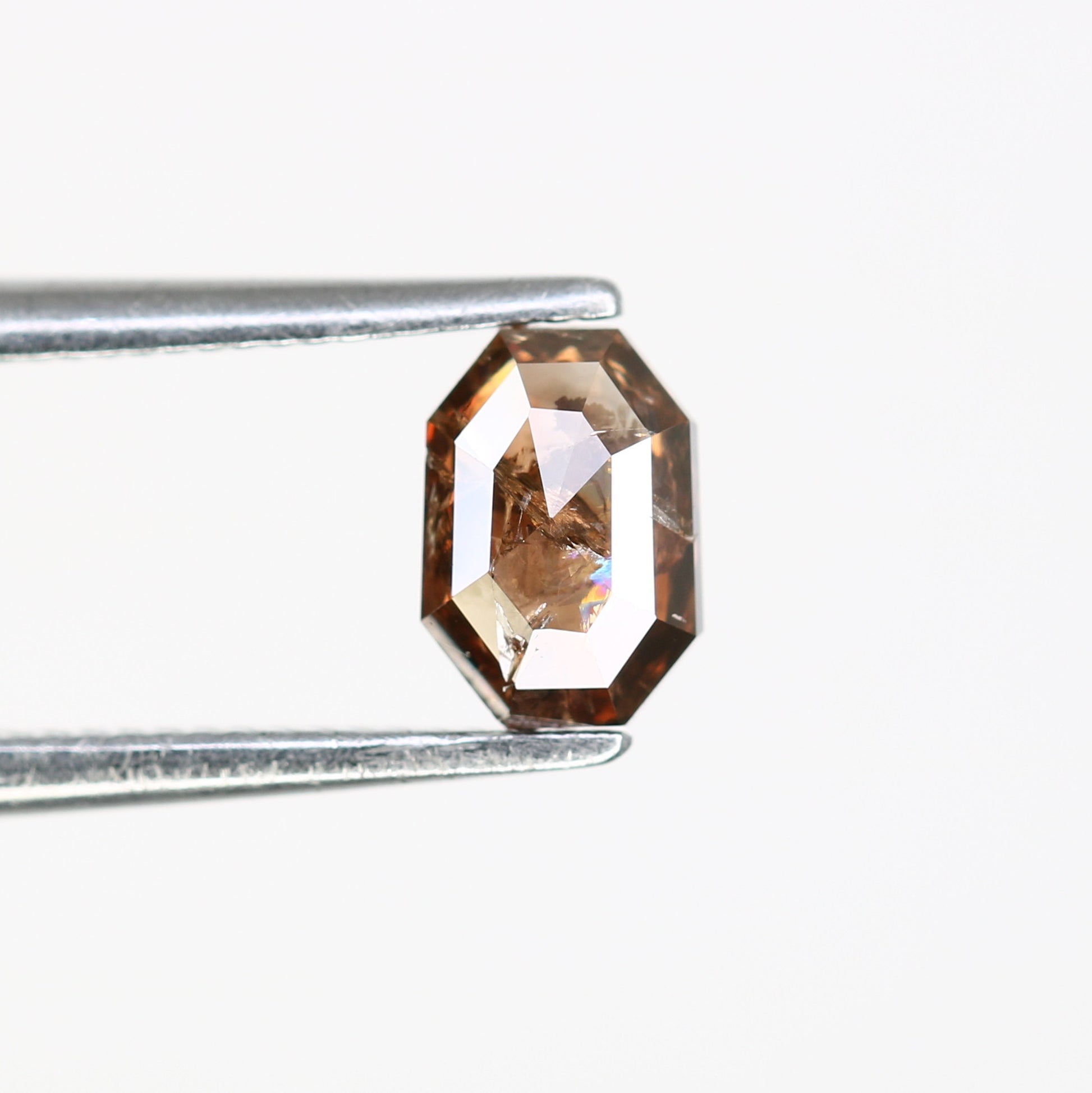 0.59 CT Dark Brown Emerald-Shaped Natural Diamond – Bold Loose Gem for Statement Rings - JayKrishna Diamond