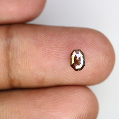 0.59 CT Dark Brown Emerald-Shaped Natural Diamond – Bold Loose Gem for Statement Rings - JayKrishna Diamond