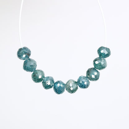 2.22 Carat Loose Blue Color Polished Diamond Beads For Diamond Necklace - JayKrishna Diamond