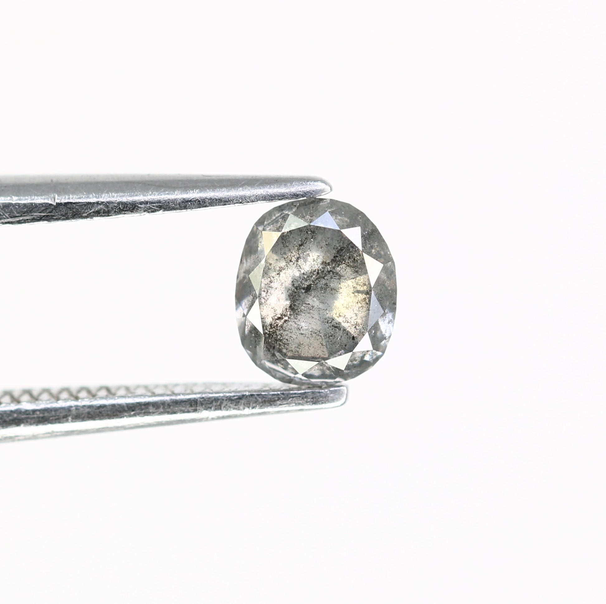 0.54 CT 5.10 MM Oval Shape Salt and Pepper Diamond For Wedding Ring - JayKrishna Diamond
