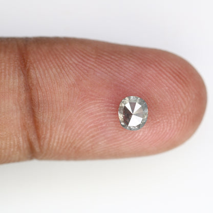 0.54 CT 5.10 MM Oval Shape Salt and Pepper Diamond For Wedding Ring - JayKrishna Diamond