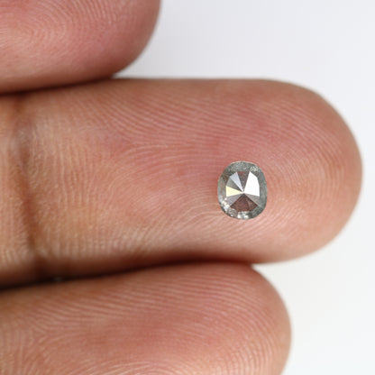 0.54 CT 5.10 MM Oval Shape Salt and Pepper Diamond For Wedding Ring - JayKrishna Diamond