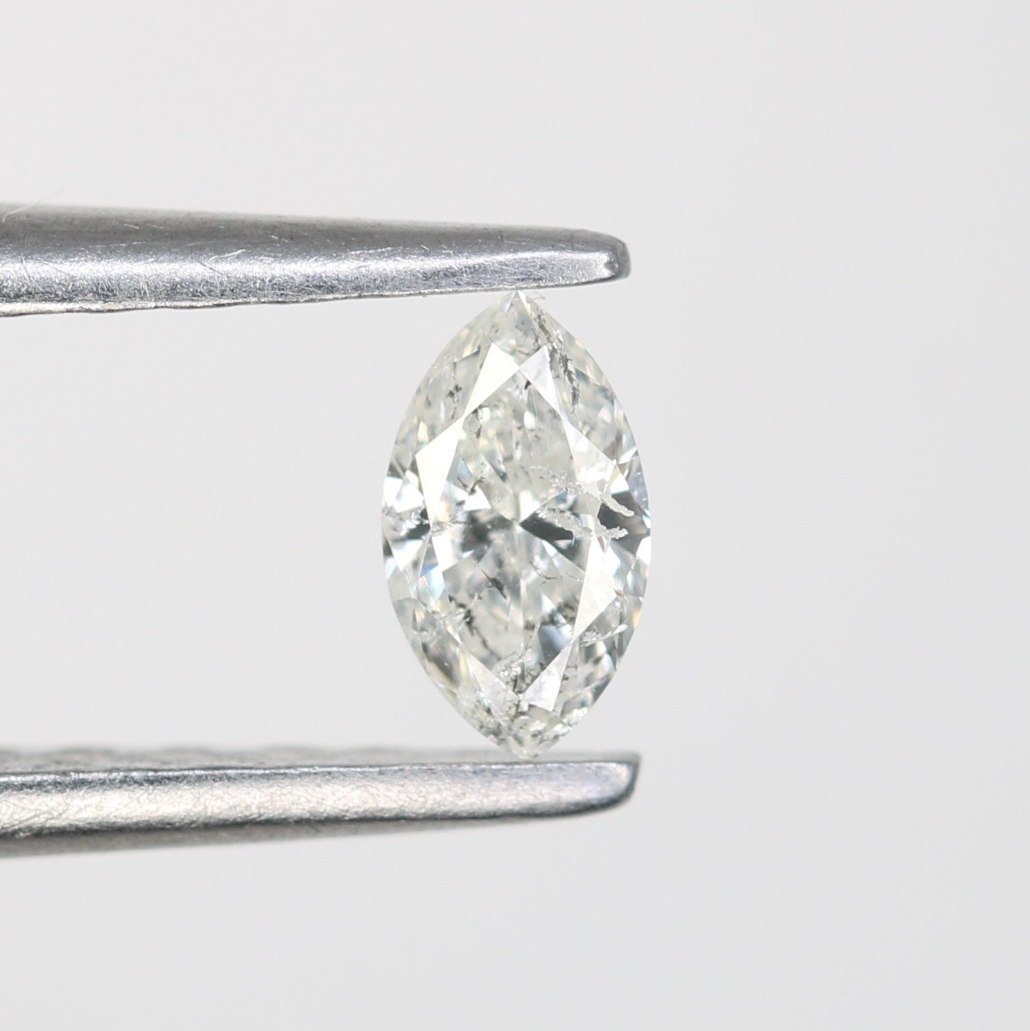 0.17 CT Marquise Shape White Salt and Pepper Loose Diamond - Perfect for Engagement Rings, Necklaces, Earrings, and Custom Jewelry - JayKrishna Diamond