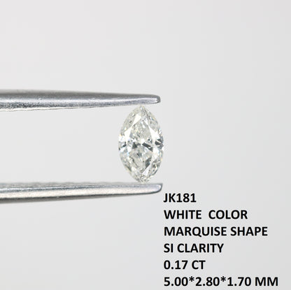0.17 CT Marquise Shape White Salt and Pepper Loose Diamond - Perfect for Engagement Rings, Necklaces, Earrings, and Custom Jewelry - JayKrishna Diamond