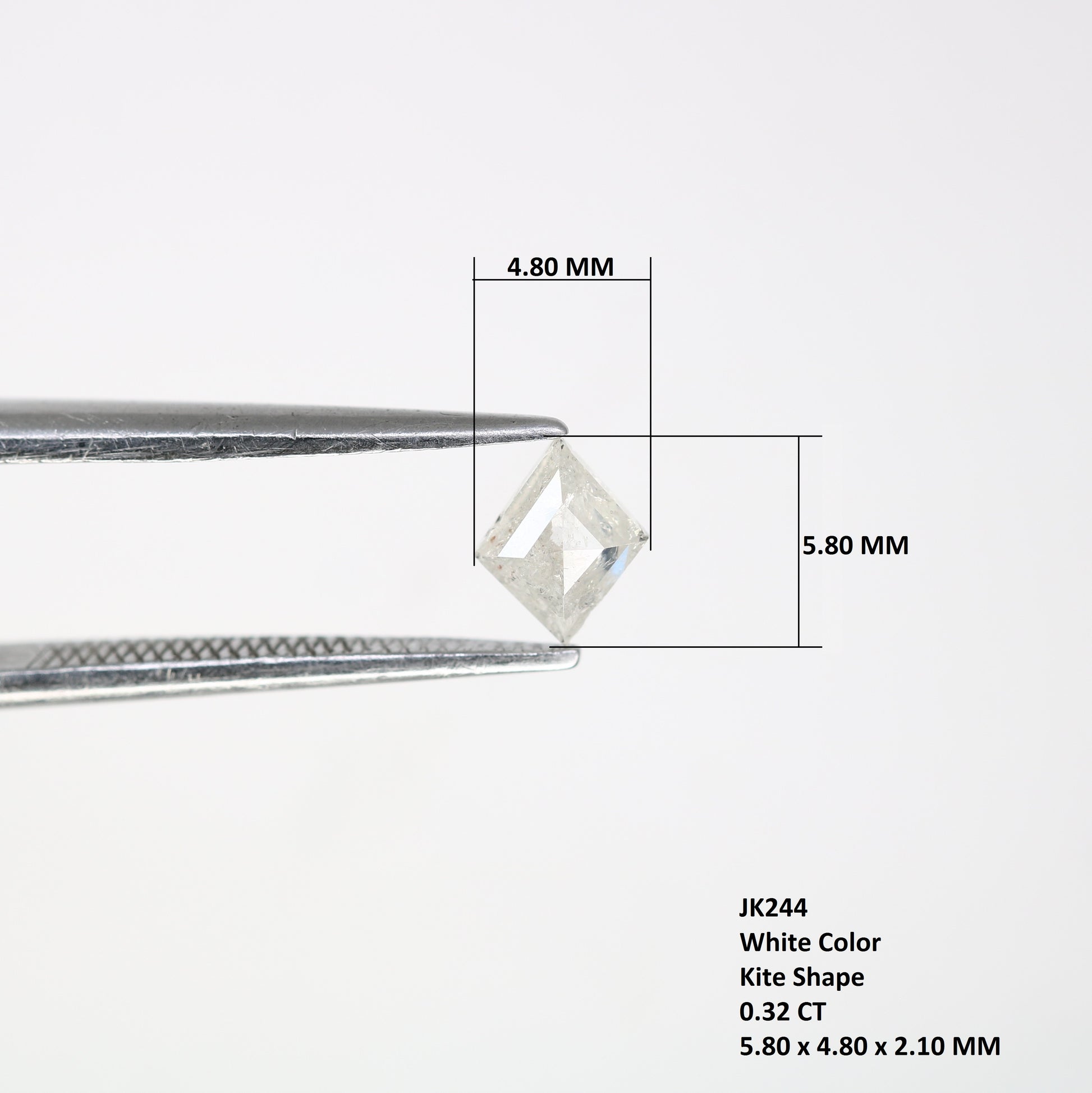 0.32 Carat Kite Shape Loose Natural White Color 5.80 MM Diamond – Ideal for Galaxy Rings | Stunning White Kite Cut Diamond - JayKrishna Diamond