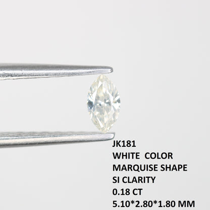 0.18 CT Natural Marquise Cut White Salt and Pepper Loose Diamond - Ideal for Engagement Rings, Necklaces, Earrings, and Custom Jewelry - JayKrishna Diamond