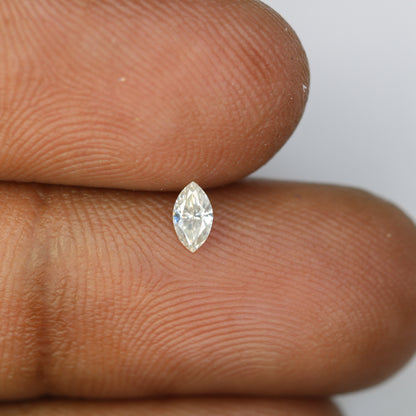0.18 CT Natural Marquise Cut White Salt and Pepper Loose Diamond - Ideal for Engagement Rings, Necklaces, Earrings, and Custom Jewelry - JayKrishna Diamond
