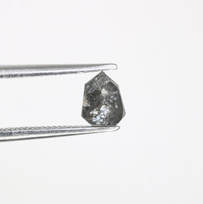 0.52 Carat Shield Shaped Salt And Pepper 5.80 MM Diamond For Galaxy Ring - JayKrishna Diamond