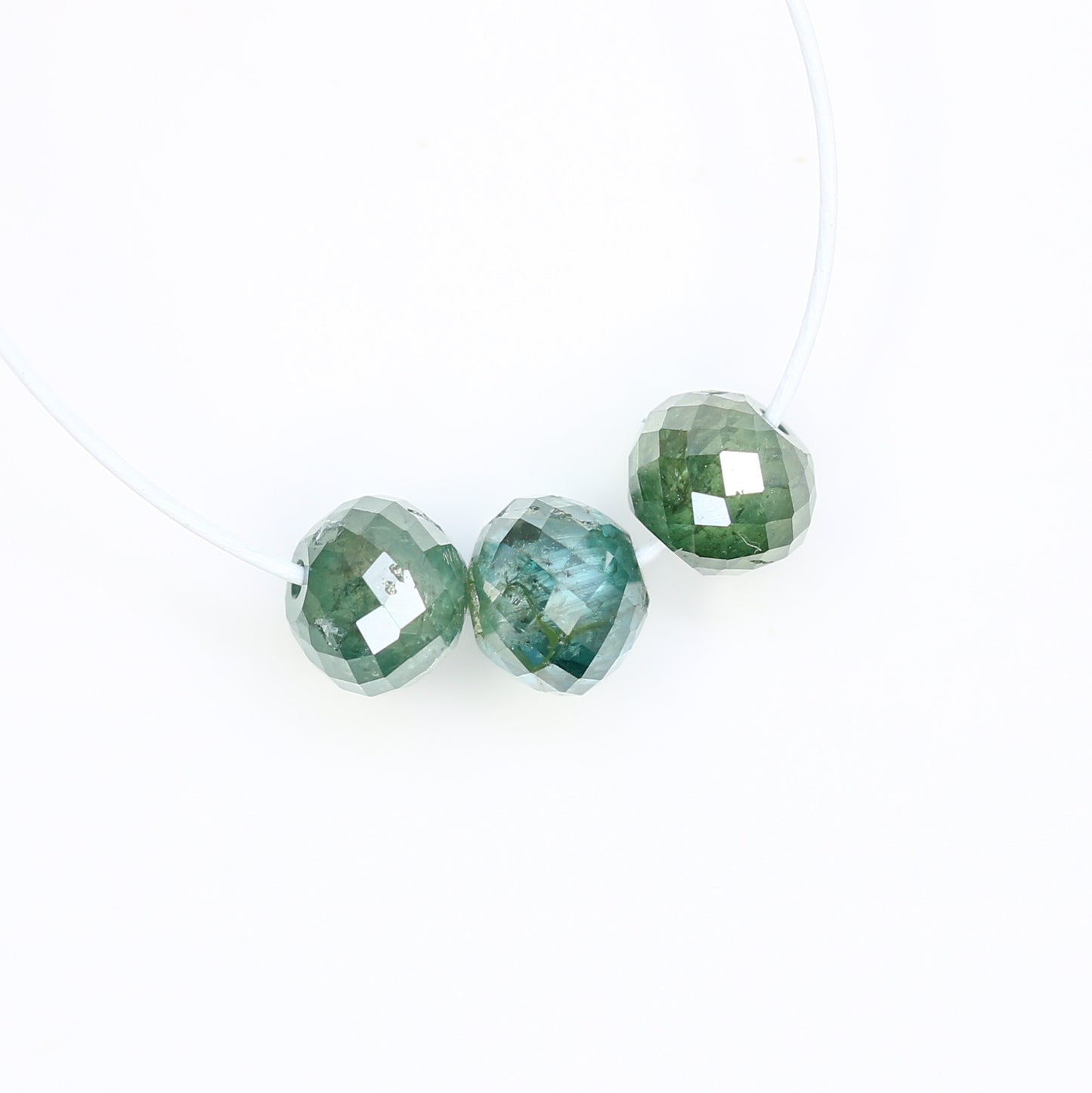1.20 Carat 3.7 To 3.9 MM Green Color Polished Loose Beads Diamonds For Diamond Pendant - JayKrishna Diamond