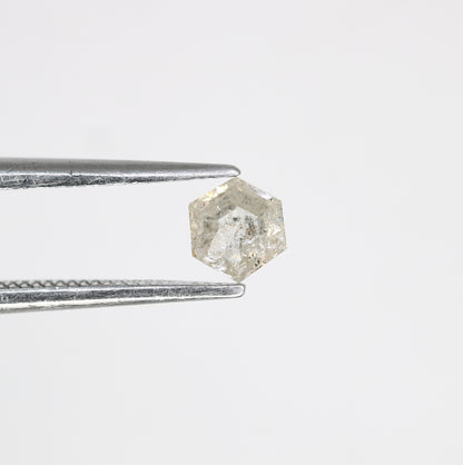 0.37 Carat Hexagon Shape Salt and Pepper Diamond 4.70 MM | Natural Gemstone for Custom Designer Rings, Unique Engagement Jewelry & Ethical Fine Jewelry - JayKrishna Diamond