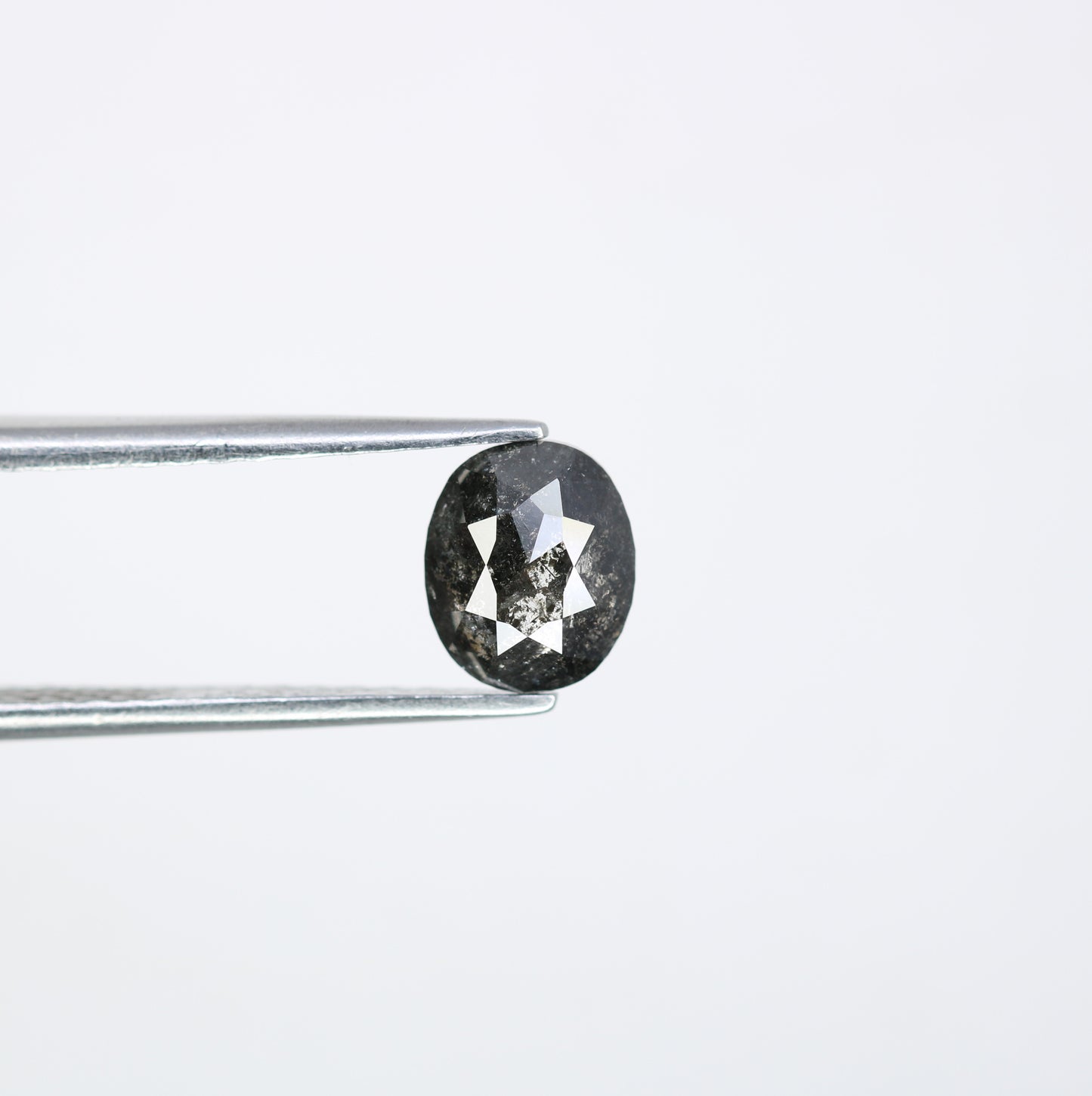1.28 CT Loose Salt And Pepper Oval Shape Natural Diamond For Engagement Ring - JayKrishna Diamond